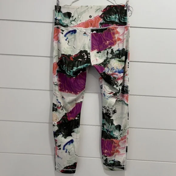 Lululemon high times pigment wave multi colour leggings size 10 - Picture 3 of 15